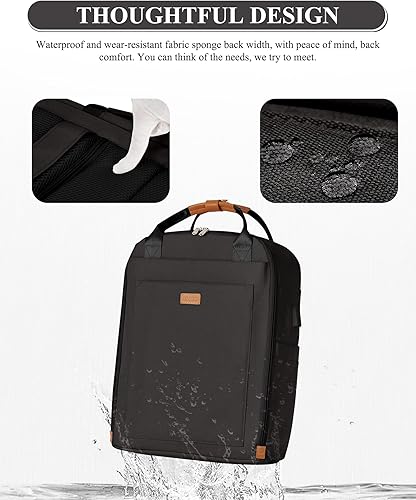 Miniatura 7 de UPPACK Mochila de viaje para mujeres y hombres, mochila de transporte para aviones, mochila grande para senderismo, mochila para artículos