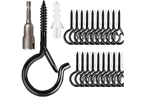 36 PCS Q-Hanger Hooks with Safety Buckle, Outdoor Hanging Light Hooks