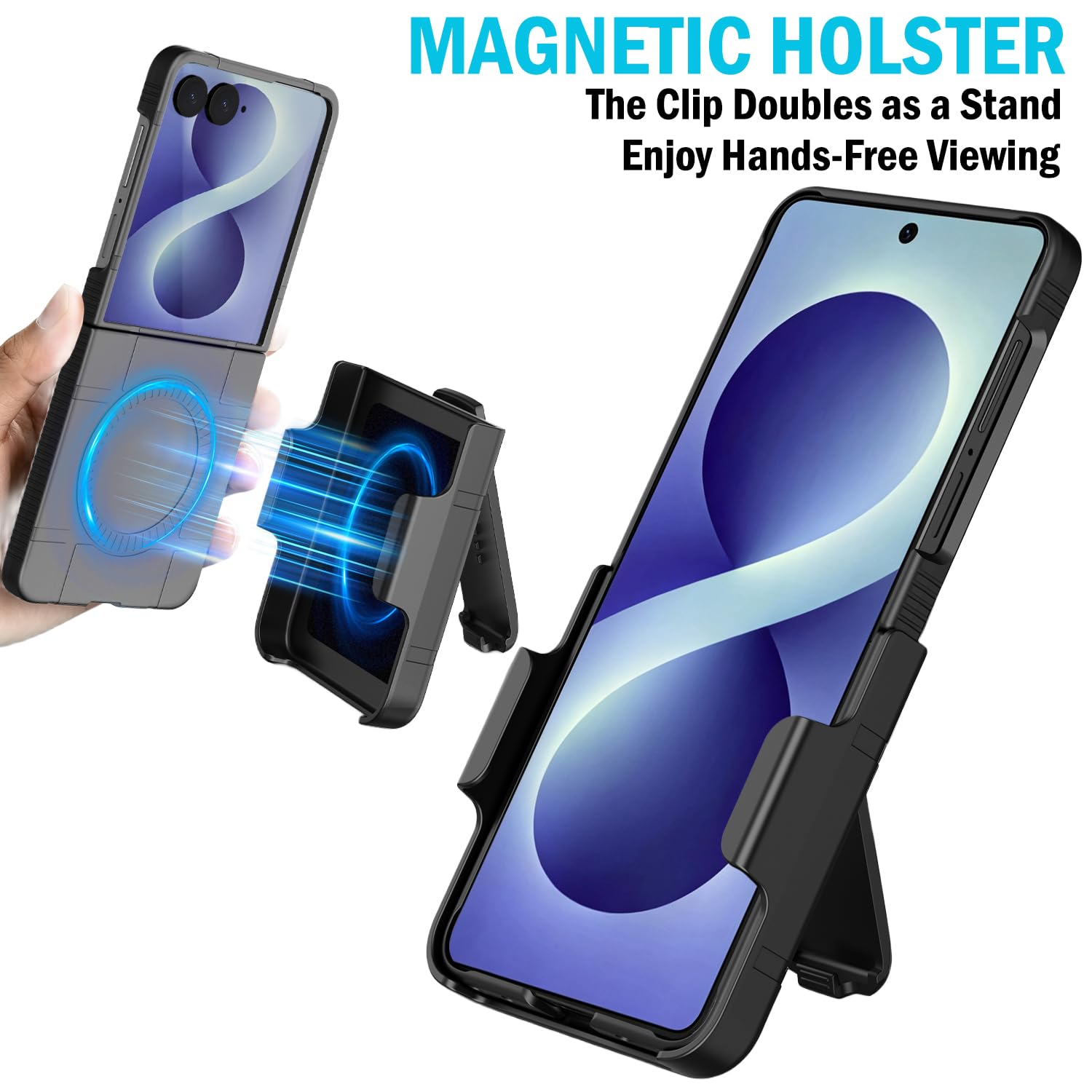 Nakedcellphone Combo - Custodia per Samsung Z Flip 8 con clip da cintura