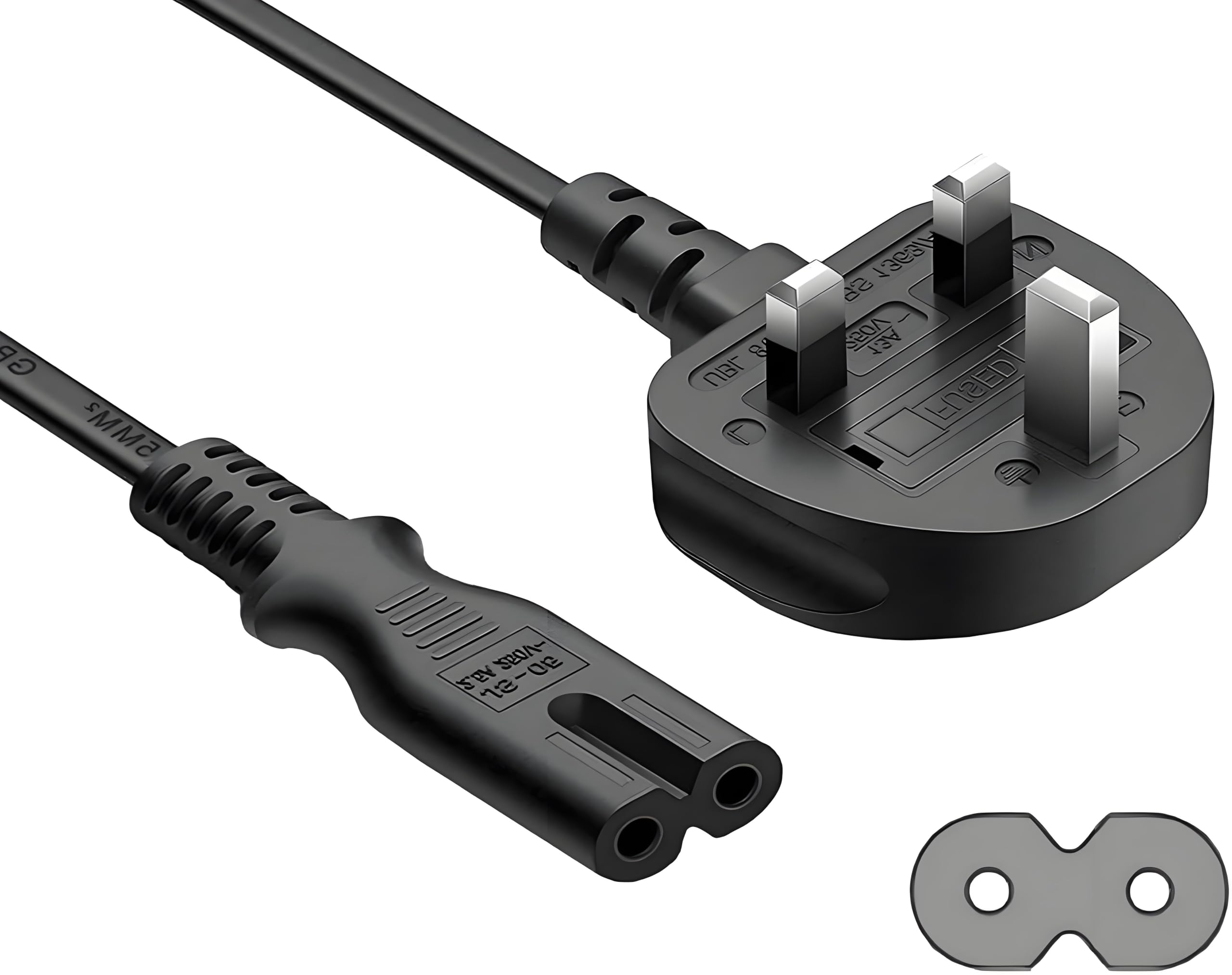PEL00421 UK Plug to IEC C7 Figure 8 Power Lead 3m, Universal UK