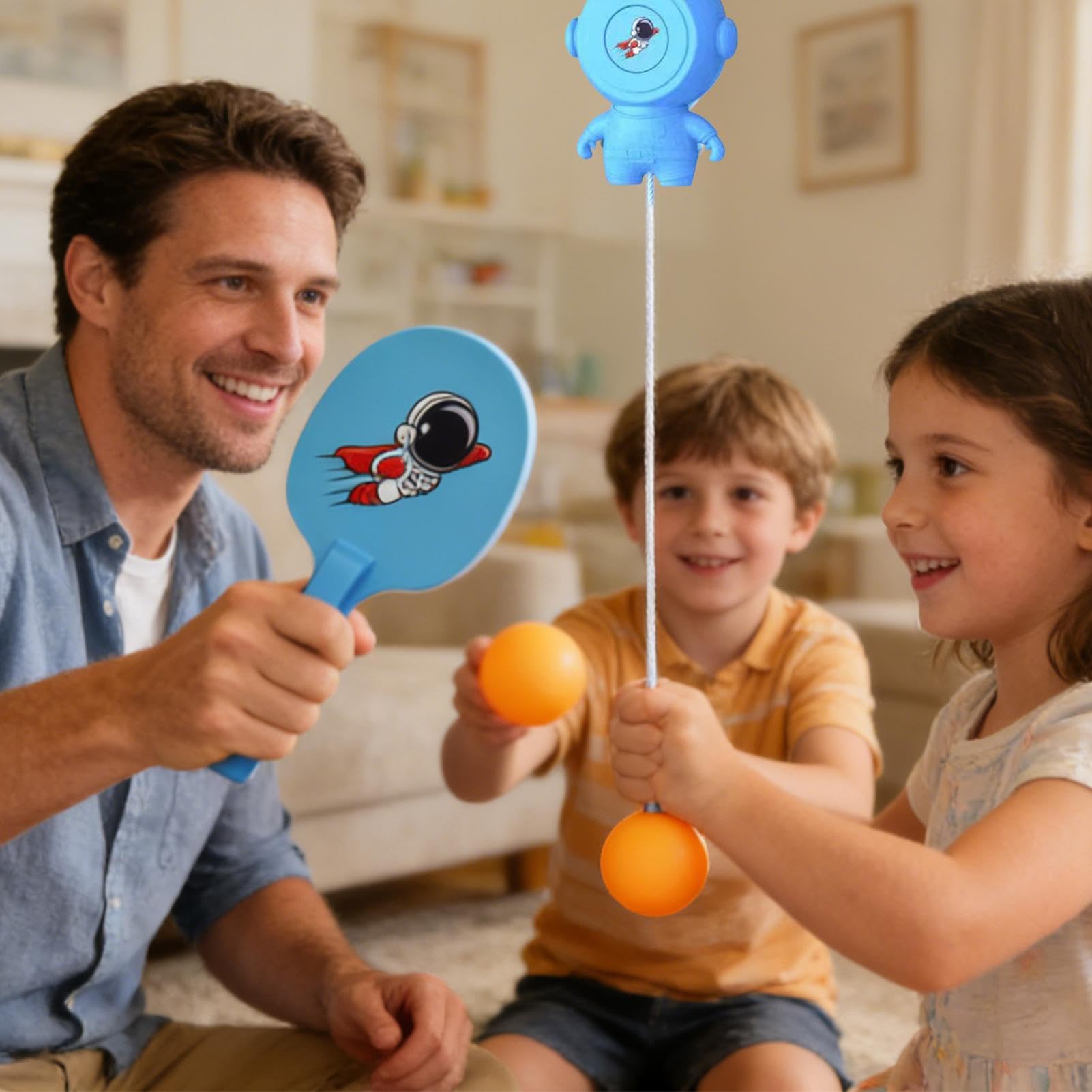 Gioco da porta pong, da appendere e da appendere, regolabile, materiale ABS PP con lunghezza del filo di 90 cm, include racchetta e palline per bambini, per due giocatori, feste al chiuso, esercizi