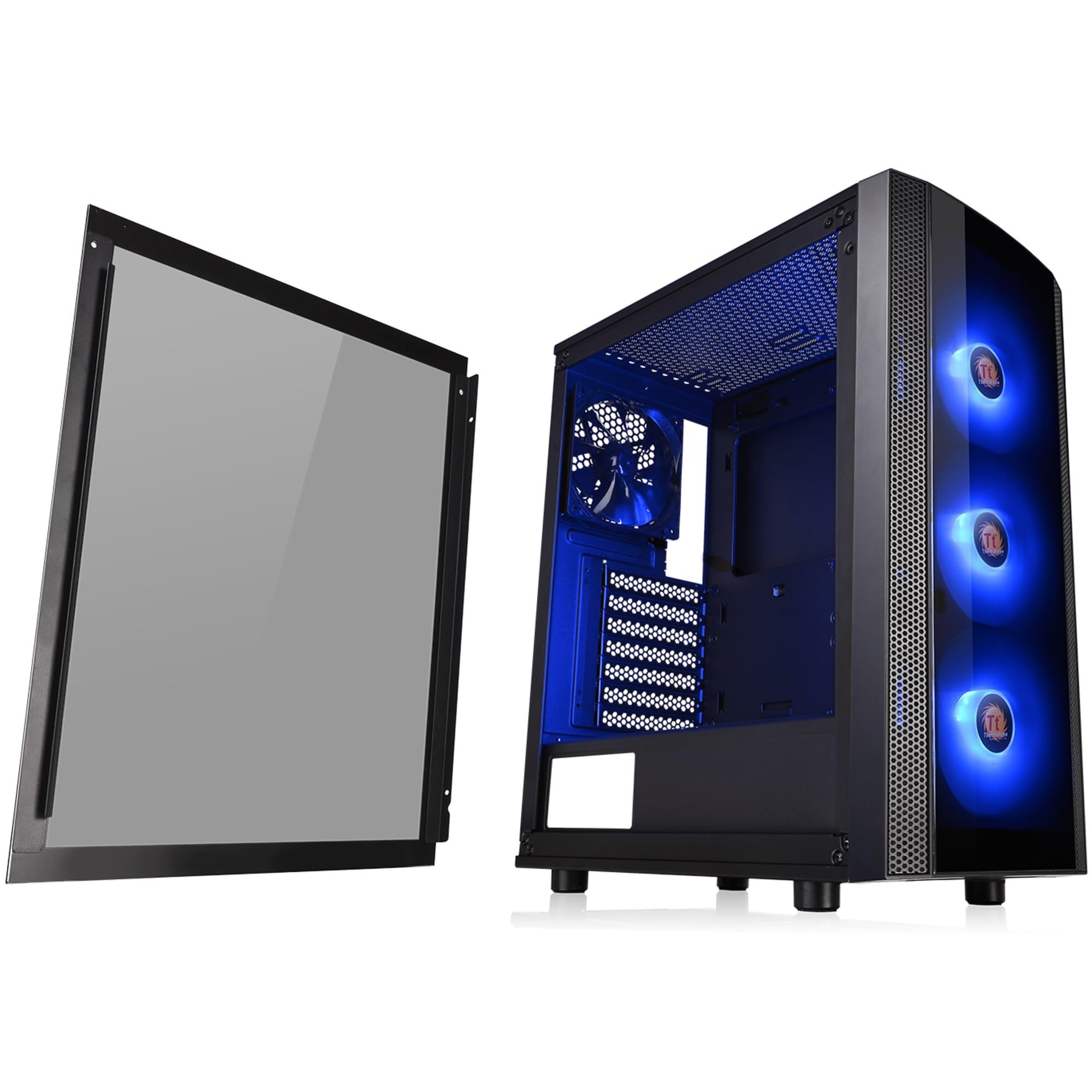 Thermaltake Versa J25 TG RGB - Caja Gaming para PC, Color Negro