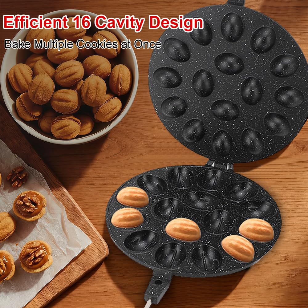Fabricante de Galletas de Nogal 16 Molduras de Nueces, Fabricante de Oreshki, Galleta de Nogal, орешница Fabricante de Oreshki Ruso, Fabricante de Galletas de Nogal Oreshek Nutty