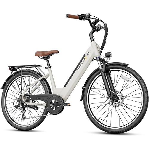 Heybike Cityscape 2.0 Electric Bike for Adults with 1000W Motor Peak,468Wh Removable Battery and up to 50Miles 24MPH,UL Certified 26" Electric Commuter Bike with 7-Speed and Front Suspension.