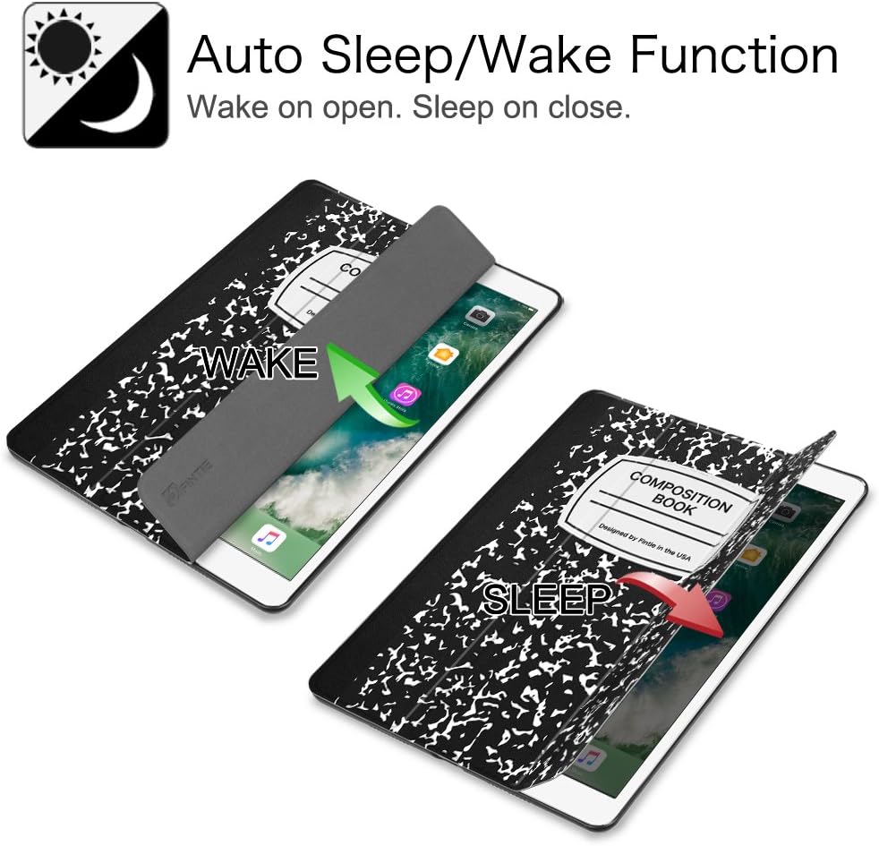 Fintie Case for iPad Pro 12.9 (2nd Gen) 2017 / iPad Pro 12.9 (1st Gen) 2015 - [SlimShell] Ultra Lightweight Standing Protective Cover with Auto Wake/Sleep, Composition Book Black - Image 4