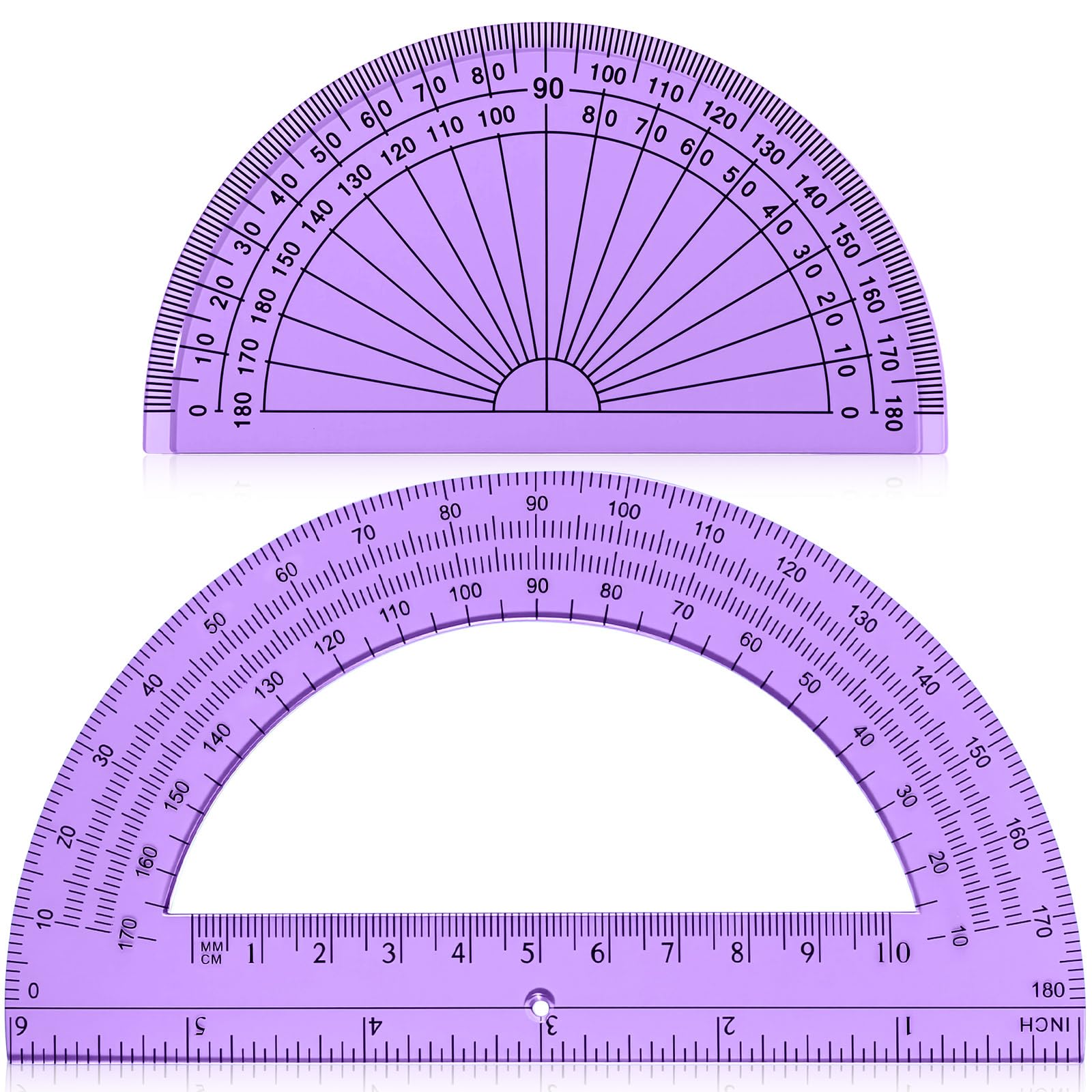 EBOOT 2 Pcs Plastic Protractors