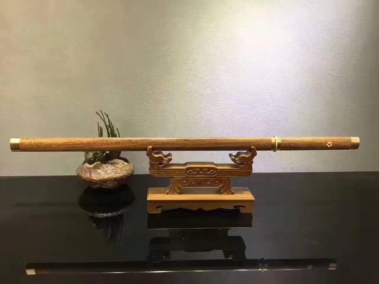 Tang dao Sword,Handmade Pattern Steel Burn Blade,Rosewood Scabbard,Full Tang