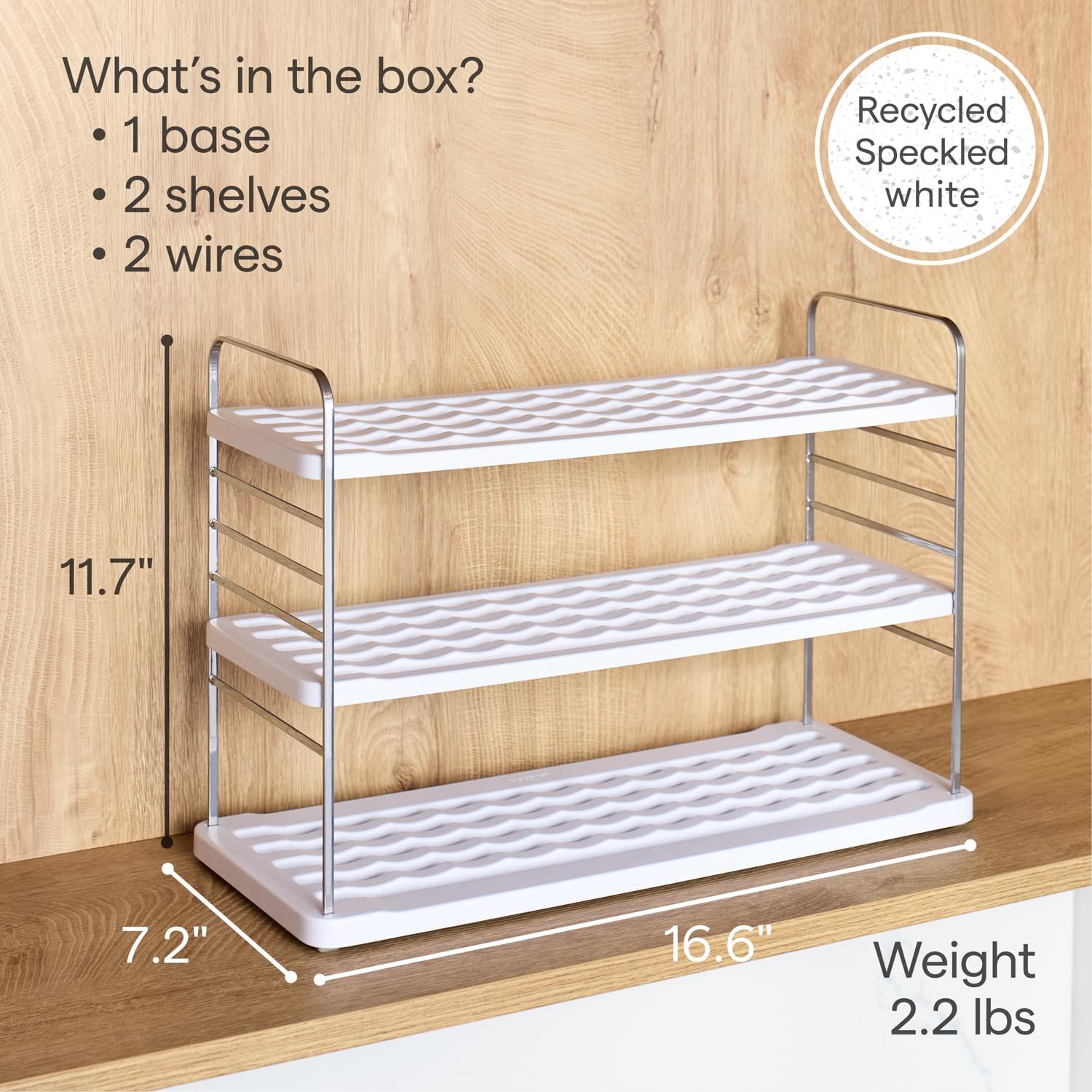 YouCopia UpSpace Water Bottle and Travel Mug Cabinet Organizer, Adjustable Storage Rack for 40 oz Stanley Tumblers, 12 Bottle Premium Edition