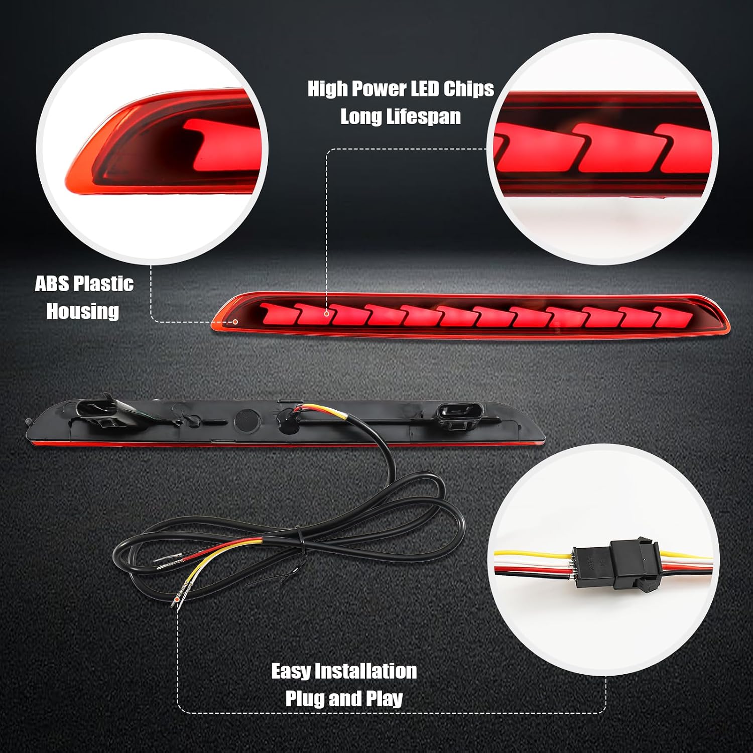 LED Rear Bumper Reflector Compatible with Honda Civic 11th Gen 2022-2026, Fog Lights Turn Signal Lights Brake Lights Tail Lights - Plug and Play