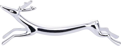 Miniatura 4 de ChezMax Juego de 5 palillos de aleación de zinc, cuchara, tenedores, cuchillos, vajilla y reposo, ciervo plateado