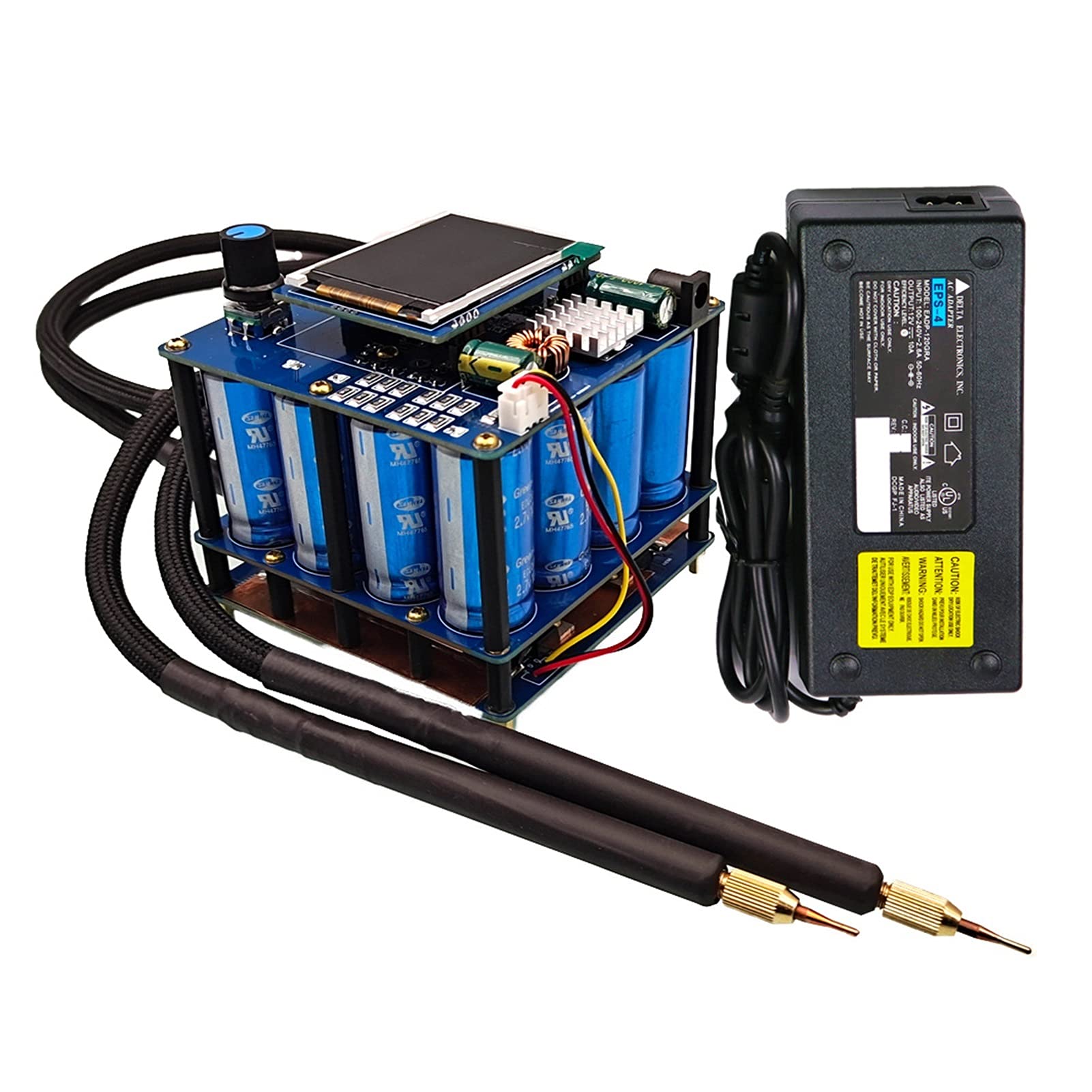 Zgrzewarka Punktowa, Butt Energy Storage Spot Welding Machine małych domowych Zgrzewarka automatyczna do spawania Handheld wysoka moc Control Board DIY18650 Bateria litowa(Set version)