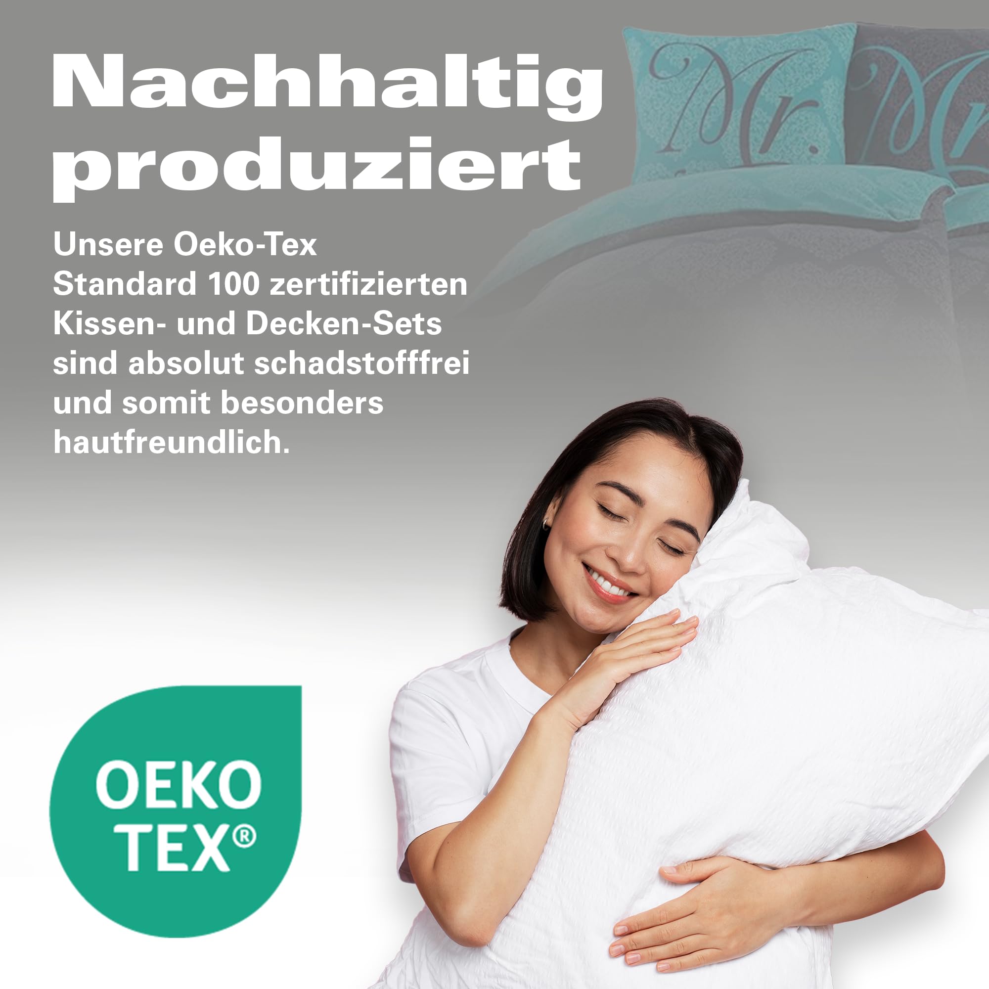 BaSaTex Winter Flausch Partner Fleece Bettwäsche Set | 4 Teilige Garnitur | 100% Mikrofaser | 2X 135x200 + 2X 80x80 cm | Design 03