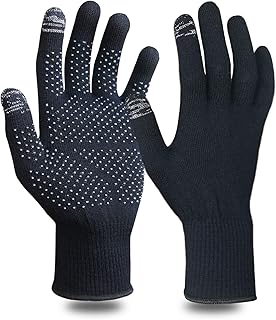Evridwear Touchscreen Merino Wool Gloves Warm Ski Glove Liner for Men Women