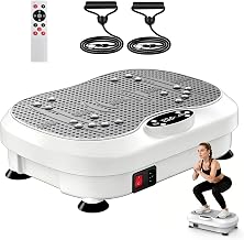 Vibration Plate Exercise Machine for Lymphatic Drainage with 200 Levels, Whole Body Fitness Workout Equipment Stand Shake Board Sport Gym for Weight Loss Fat Burner for Women Men