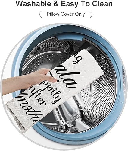 Miniatura 3 de Inspirational Encouragement Cheer Up Gifts Decorative Throw Pillow Covers Case Being Lala My Happily Ever After Grandmother Cozy Burlap Pillow