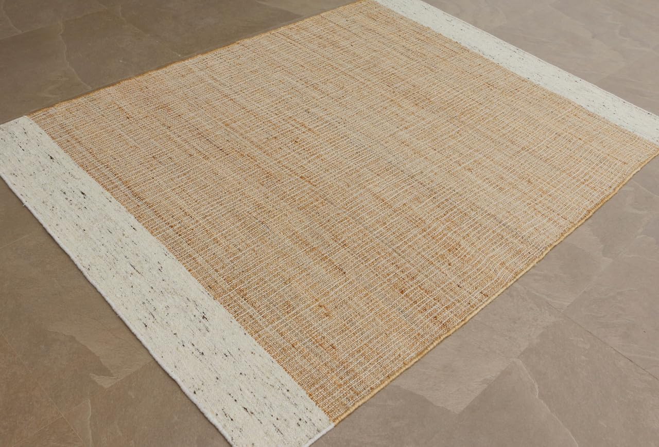 Banbury Handmade Natural Fiber Traditional Area Rug – Soft Texture, Durable Weave, Decorative Rug for Living Room & Bedroom