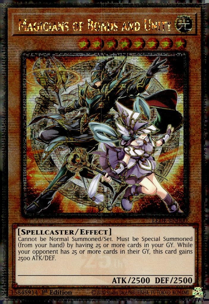 YU-GI-OH! Magicians of Bonds and Unity (Quarter Century Secret Rare) - LEDE-EN000 - Quarter Century Secret Rare - 1st Edition