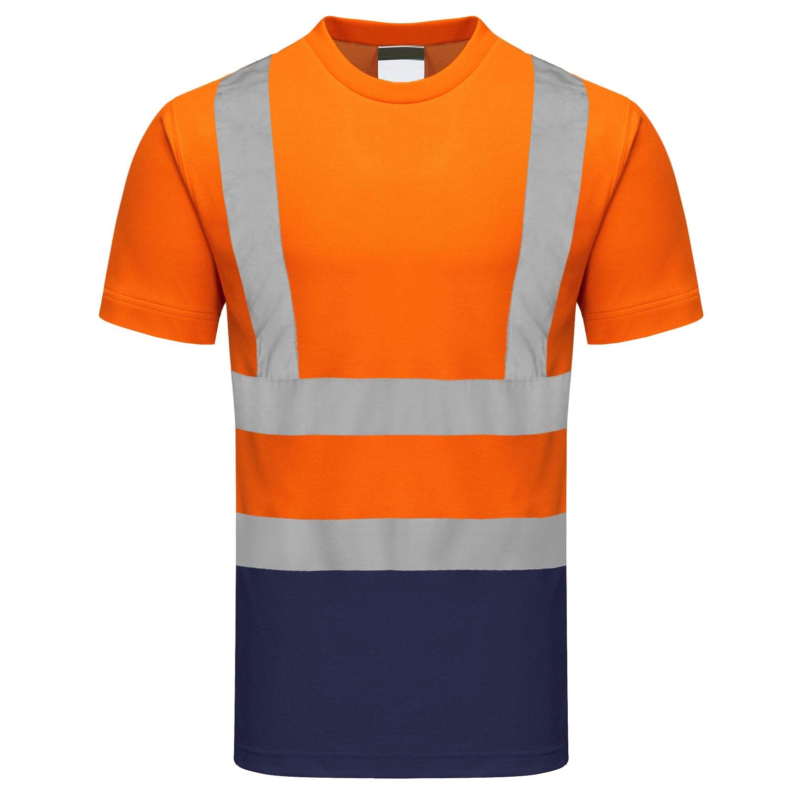 GA COMMUNICATIONS Hi Vis Viz T Shirt High Visibility Reflective Tape Worker Safety Security Tops