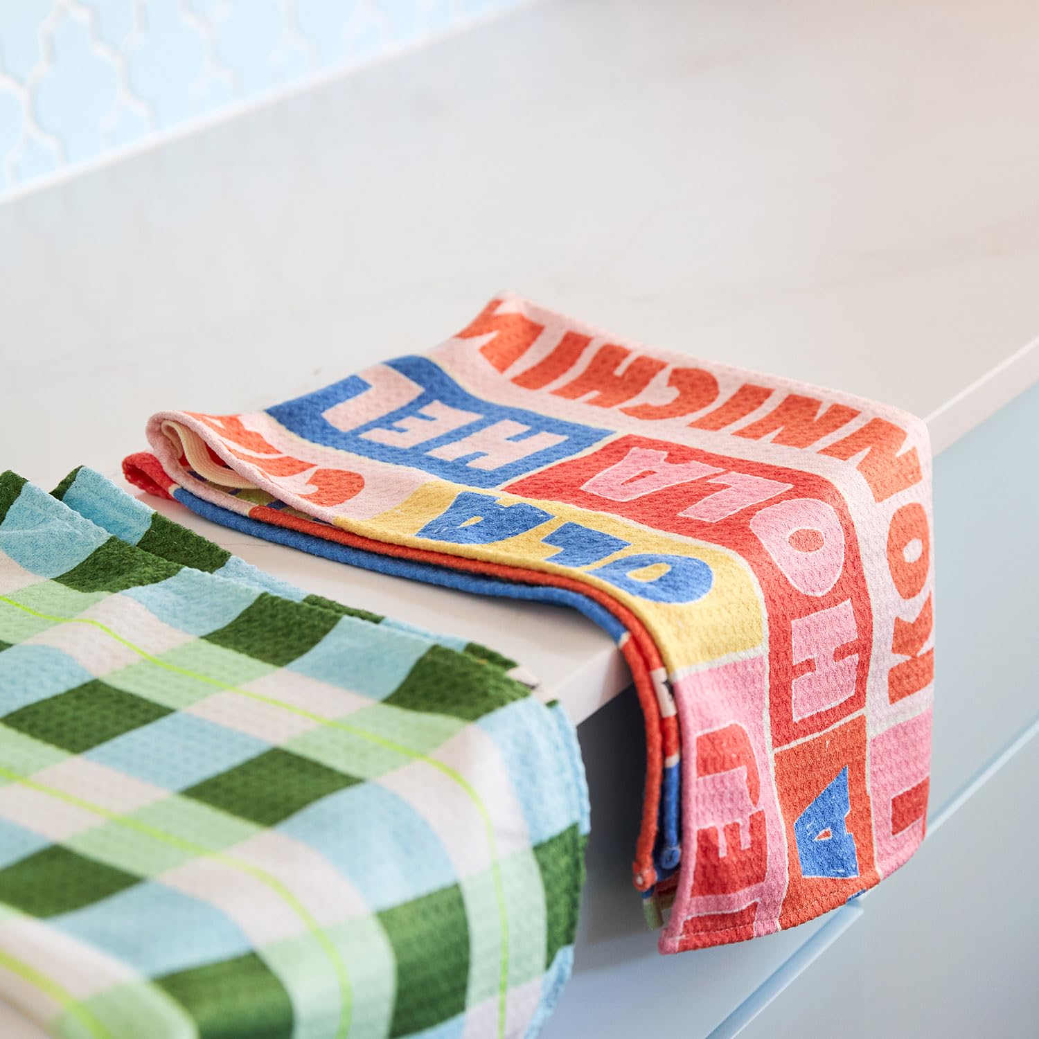 Dock & Bay Tea Towels - Quick-Drying Dish Towels in Thick Waffle Fabric - Medium Size 75x45cm, 29x17 - Greetings from - Image 3