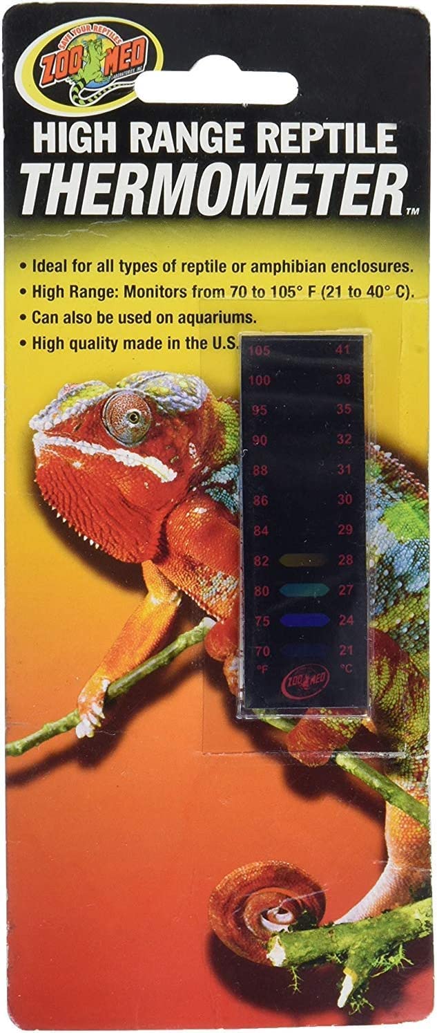 Zoo Med High Range Reptile Thermometer 70-105 Degrees F - Pack of 6