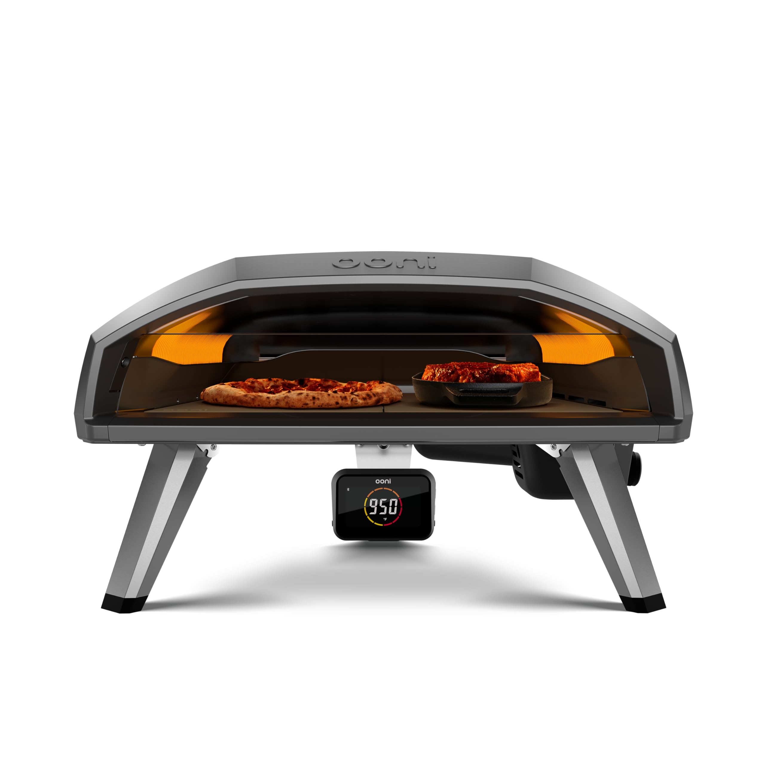 Ooni Koda 2 Pro Gas Pizza Oven – 18' Gas Powered Outdoor Oven with 37 mBar Regulator and Gas Hose, Gas powered Portable Pizza Oven - Foundry Black 18 Inch Foundry Black