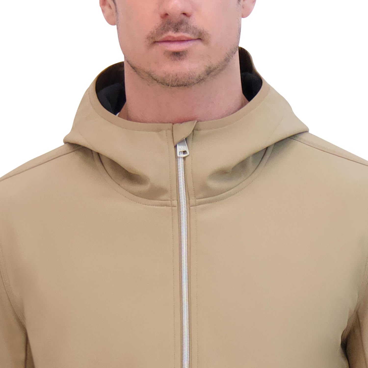 Kenneth Cole Men's Hooded Soft Shell With Coil Zip Detail - Image 5