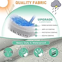 Vista 2 de Cubierta para Barco Impermeable de PU 1200D Resistente, 14'-16' Lona de Poliéster de Grado Marino Remolcable, Se Adapta a Barcos de 14-16 pies