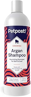 Petpost | Shampoo for Dry Skin Dogs - Argan Naturally Heals, Protects, & Rejuvenates Dog Itchy Skin & Coat - Argan Oil and Aloe Formula (16oz.)