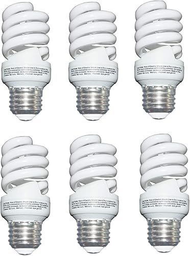 Miniatura 6 de Bombilla CFL de 13 vatios (60 vatios), color blanco suave, 2700 K, 1040 lm, bombilla en espiral de base media, bombilla fluorescente compacta