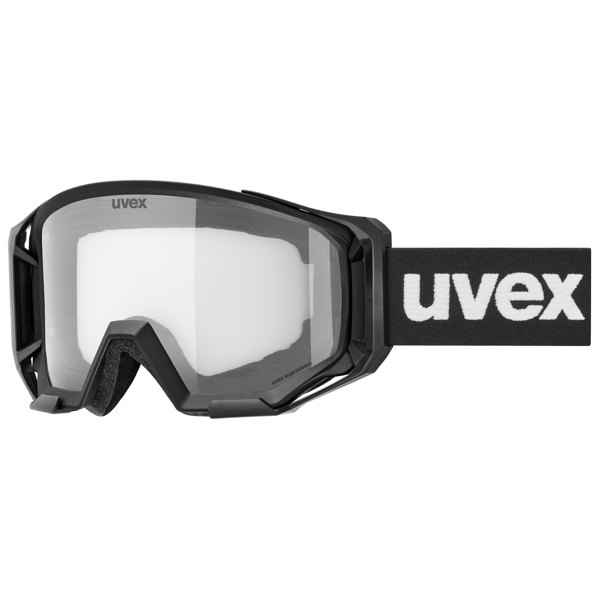 Uvex athletic - lunettes de ski pour adults - Catégorie de filtre 0 - anti-buée - black matt SL clear - one size