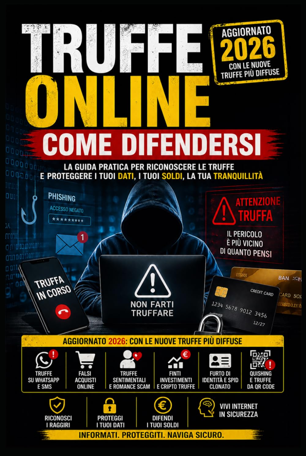 TRUFFE ON LINE 2026 COME DIFENDERSI: Guida pratica per riconoscere le frodi digitali più diffuse, proteggere i tuoi dati e difenderti da phishing, ... e nuove truffe del web (Metodo Competitivo)