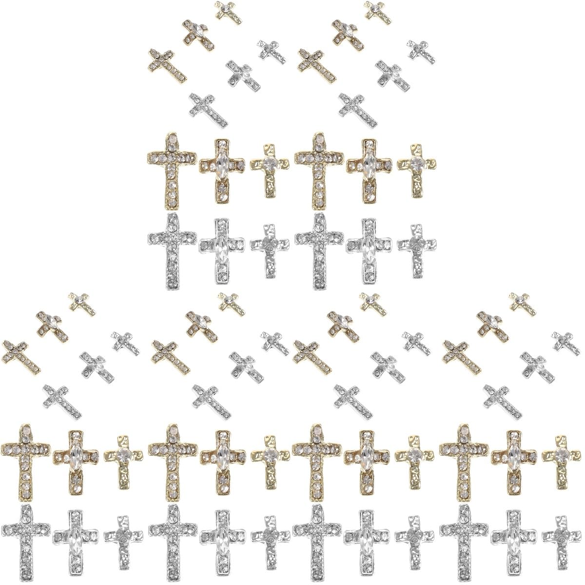 Charms croisés pour ongles décorations art ongles unique accessoire manucure gothique 180pcs