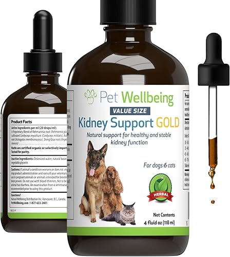 Pet Wellbeing Kidney Support Gold para perros y gatos formulado por veterinarios apoya la función renal saludable suplemento de hierbas naturales 4 Pet Wellbeing Kidney Support Gold para perros y gatos formulado por veterinarios apoya la función renal saludable suplemento de hierbas naturales 4