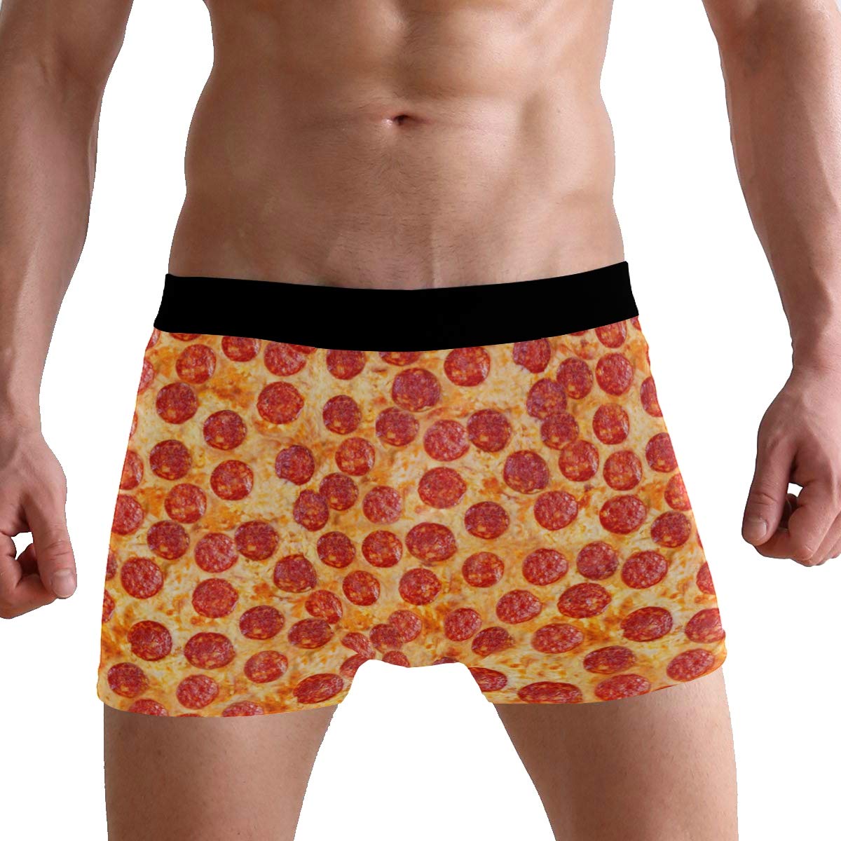 PUXUQU Mens Boxers Shorts Pizza Pattern Boxer Briefs Underwear for Men Boy