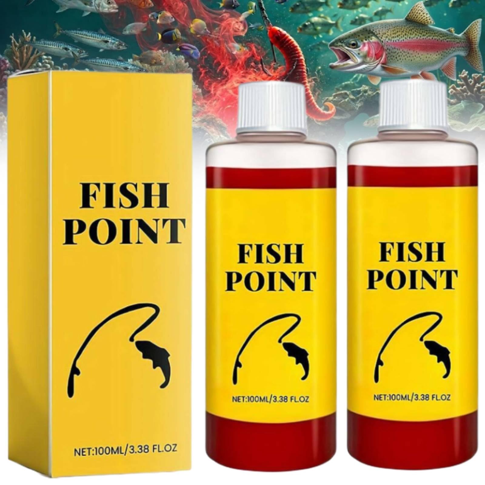 Concentrated Fish Attractant Liquid - Red Worm Liquid Spray, Fishing Bait Scent Enhancer for Freshwater, Improves Biteresponse, Promote Appetite Winter Accessories (2pcs)