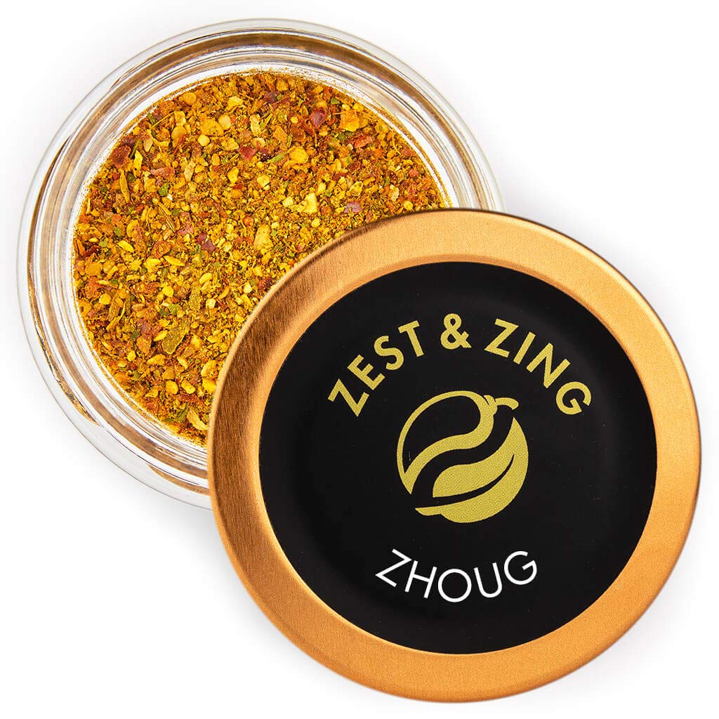 Zest & Zing Zhoug Spice Blend, 29g - Premium Spice Blends by ZEST & ZING. Fresher, Convenient, Stackable Spice Jars.