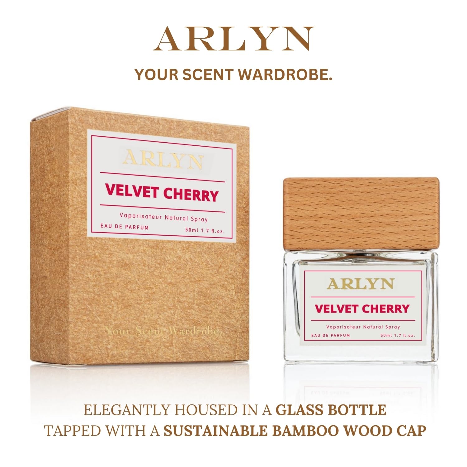 ARLYN Velvet Cherry Eau De Parfum Inspired by Tom.F Lo.st Ch.rry, Long-Lasting Perfume for Men and Women, Vegan & Eco-Conscious with Clean Ingredients, Vanilla, Sandalwood, Jasmine - 50ml / 1.7 oz