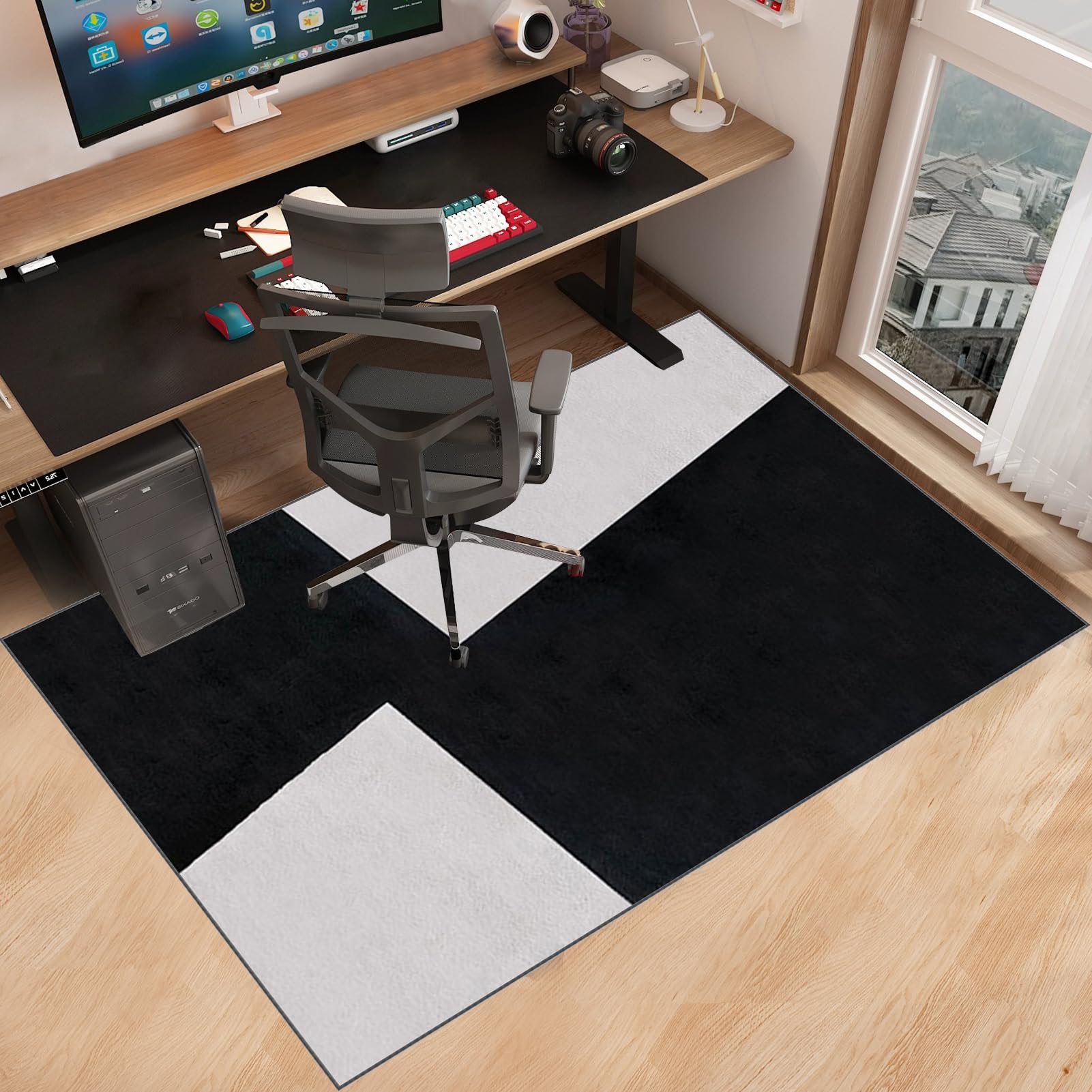 Alfombra Silla Ruedas Gaming Oficina, Alfombra Silla Escritorio, Gaming Protector de Suelo, Oficina Escritorio Gamer Alfombrilla, Alfombras para Sillas, Alfombra Suelo Gaming 80 x 120 cm