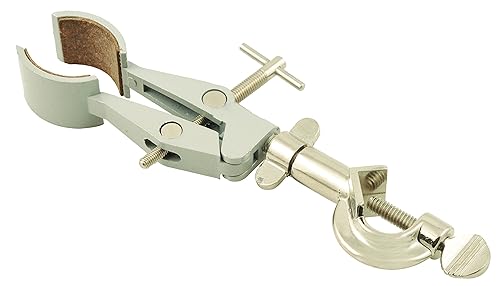 Eisco Labs - Abrazadera universal, puntas forradas de corcho, sostiene objetos de hasta 2.3 pulgadas 2.362in de ancho, con cabeza de jefe (varillas