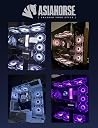AsiaHorse AMICI-5GT RGB PC Fans, Infinity Mirror ARGB Fans HDB Bearing Fan Speeds Up to 1800 RPM with 24 LED Lights, Reverse Blade Fan Compatible Motherboard Aura SYNC (Reverse Blade, Black-1Pack) gallery image