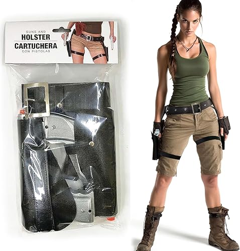 SEPTCITY - Funda de muslo para mujer, fundas ajustables para piernas para pistola de juguete y pistolas, juguetes de vaquero geniales, accesorio de