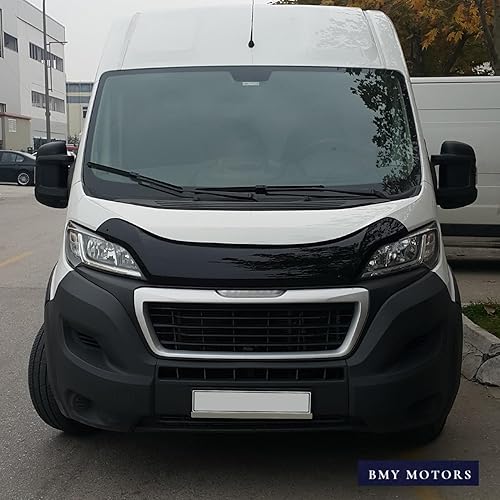 Miniatura 4 de BMY - Deflector de capó/protector de insectos delantero compatible con Peugeot Boxer 2014-2019 Protector de capó | Partículas e insectos |