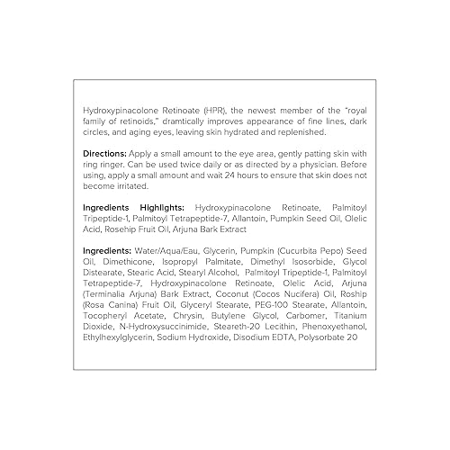 Miniatura 9 de DRMTLGY HPR Eye Cream - Crema retinoide debajo de los ojos para debajo de los ojos, 0.5 fl oz