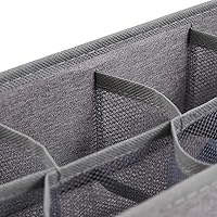 Vista 8 de Qozary 3 Pack Sock Underwear Drawer Organizer Dividers, Collapsible Cabinet Closet Storage Boxes for Clothes, Socks, Lingerie, Underwear, Tie, Belt