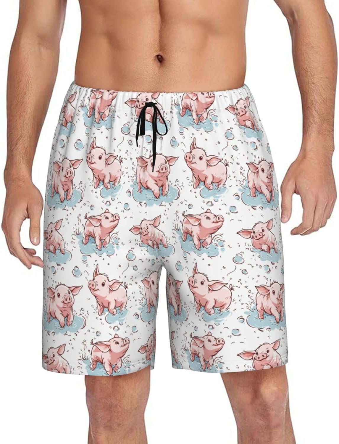 Mens Pajama Shorts Pjs Lounge Soft Sleep Short Sleepwear Bottoms With Pockets