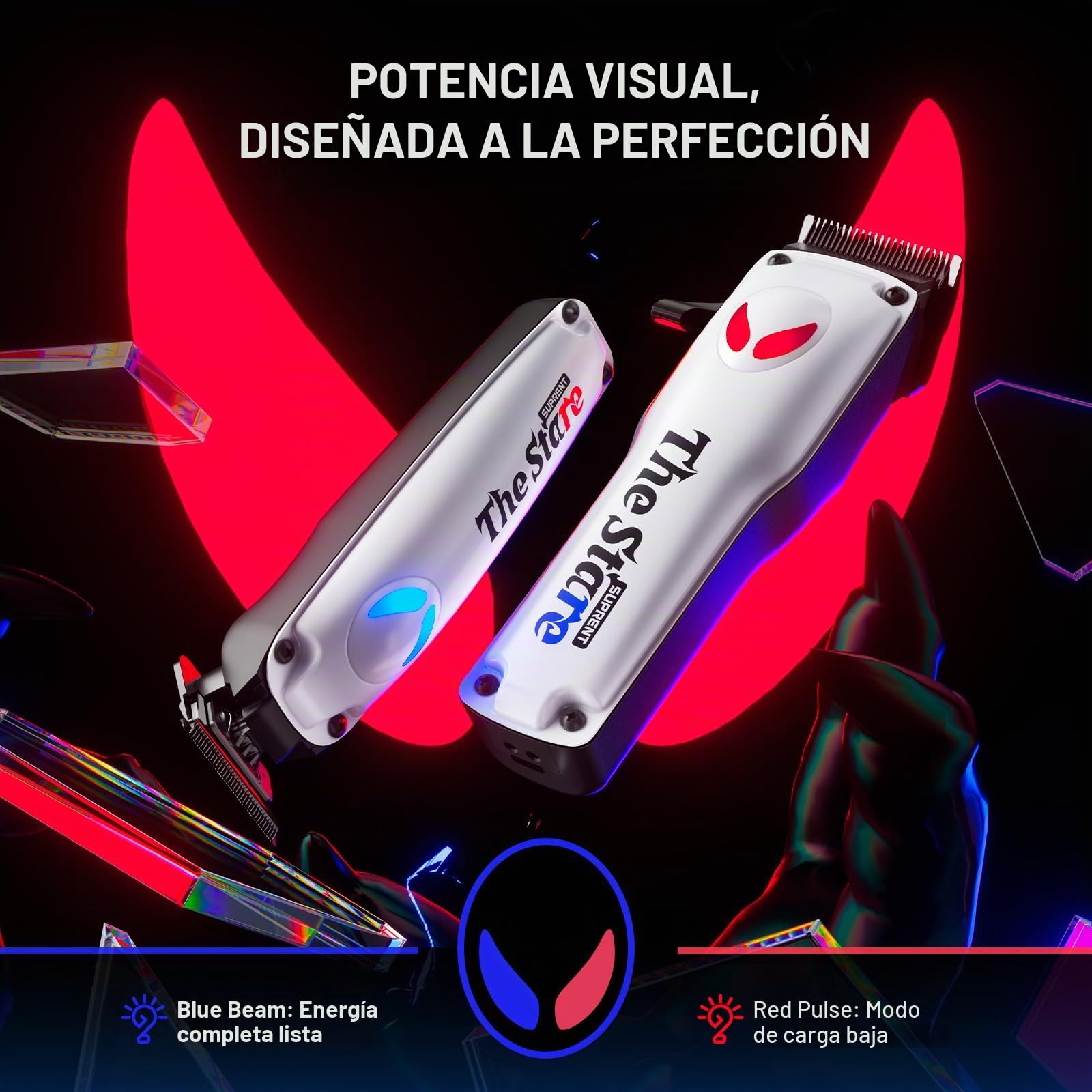 SUPRENT Juego de Maquina De Cortar Pelo Profesional Hombre, Clipper Maquina Pelo Inalámbrico y Maquinilla Cortar Pelo, 9 Peines, Cortadora de Pelo Regalos Para Hombres