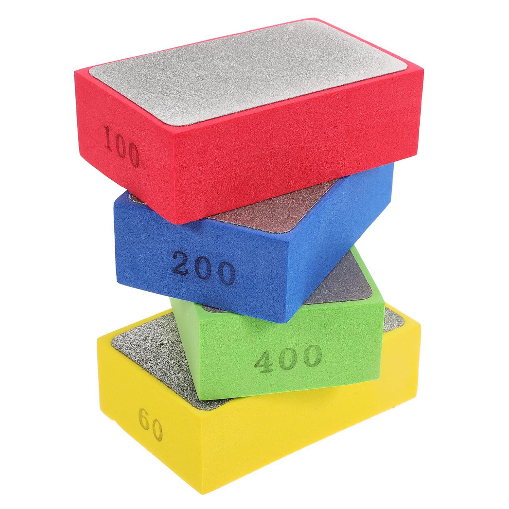 IWOWHERO Sanding Block for Grinder 4pcs Diamond Polishing Pads Marble Polishing Kit Glass Polishing Pad for Tile Handheld Diamond Sanding Pad