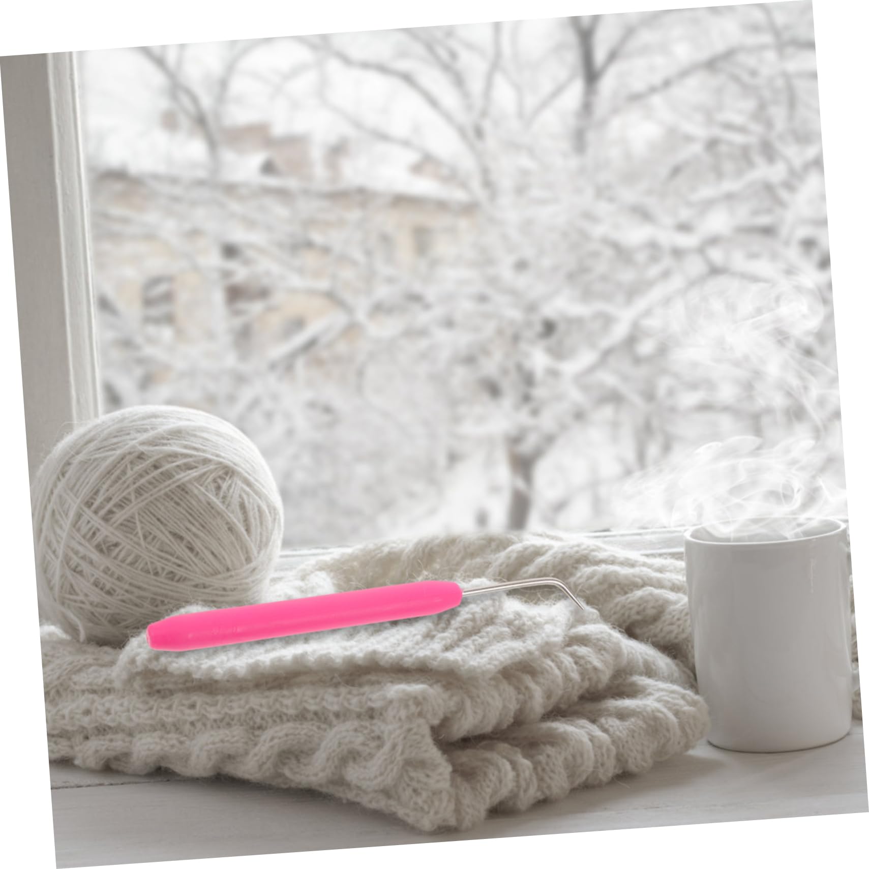 BELLIFFY Schal und Mützen Strickrahmen aus Kunststoff Selbstgemacht Strickzubehör für Bastelarbeiten Platzsparend für Feine Strickstücke Zufällige Farbe