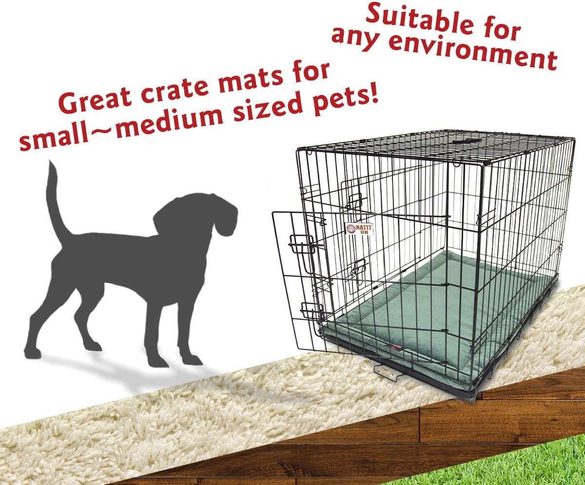Majestic Pet Dog Crate Mat - Machine Washable Soft Plush Pet Bed Pad for Crates & Kennels USA Crafted 30"x21" Villa Azure