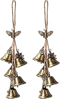 Vista 1 de 2 Piezas Campanas de Bruja para Pomo de Puerta para Protección Campanas de Latón Colgantes Suministros de Brujería Wicca Corona Campanas de Bruja